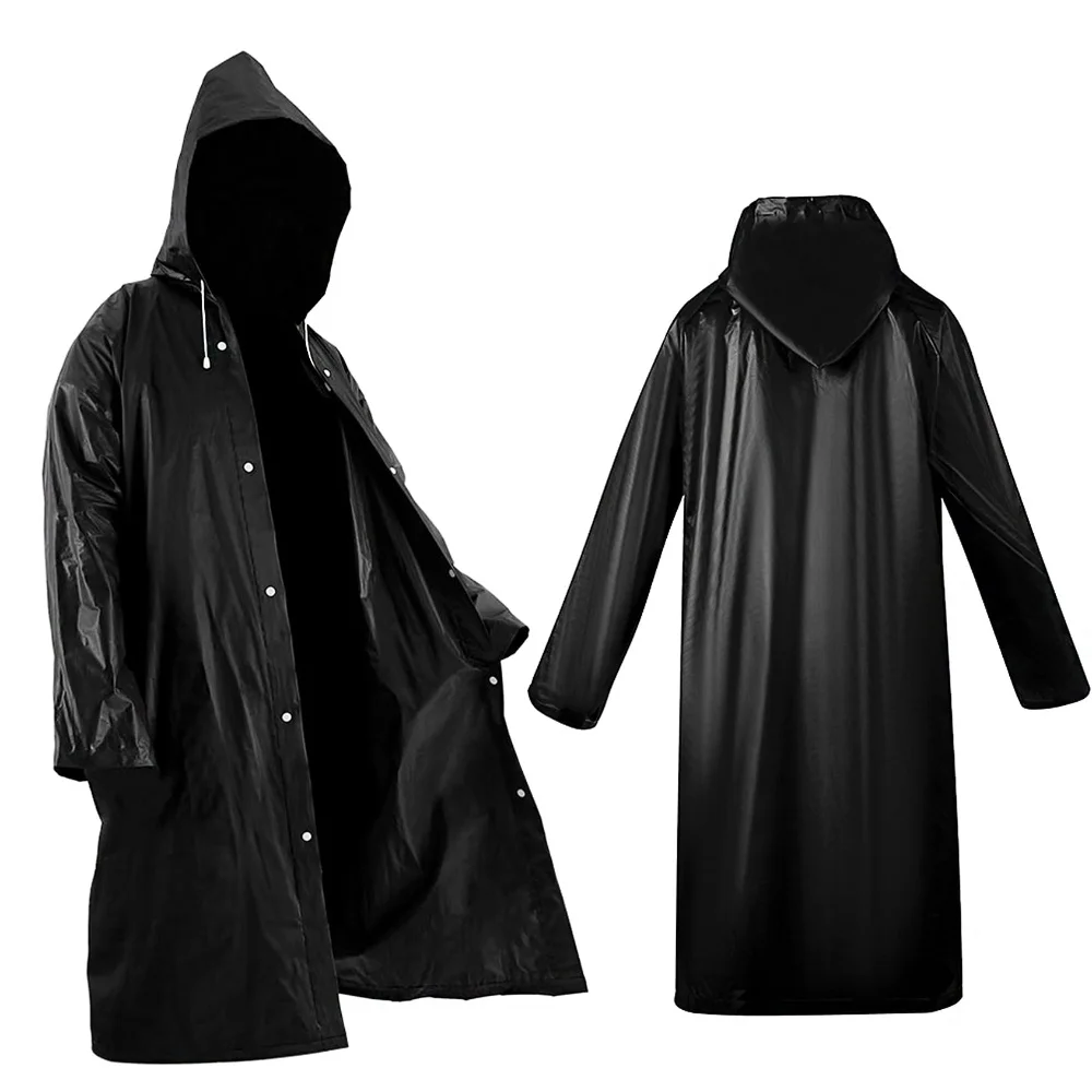 Adult Long Raincoats EVA Impermeable Waterproof Rain Coat Men Women Travel Hooded Beam Port Rain Poncho For Fishing Camping