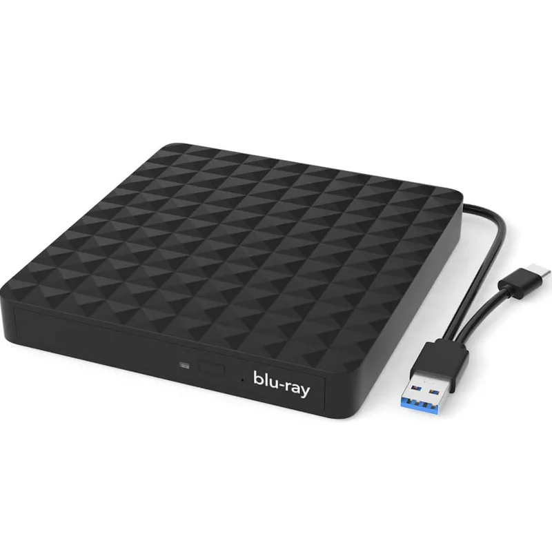 

Portable External Blu Ray Drives USB3.0 Type-C, BD-Combo Optical Drives,CD DVD-/+RW Burner for Laptop PC Desktop Windows 11