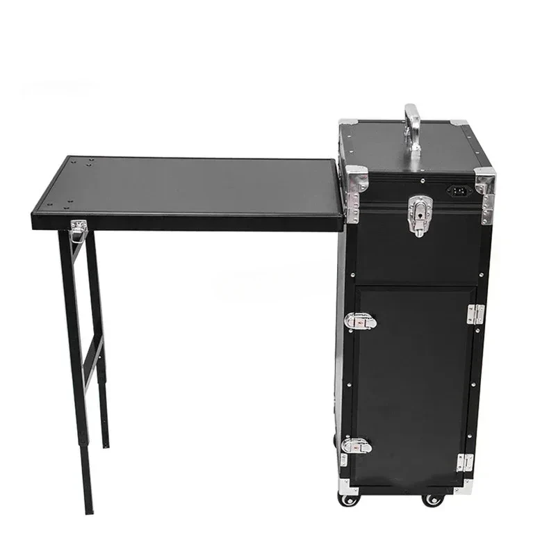 

Portable Makeup Artist Nail Tables Foldable Nail Manicure Table Salon Furniture Creative Multi-function Pull Rod Makeup Table Bu