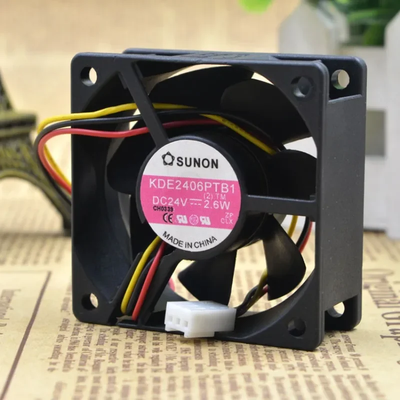 Original CPU Fan For TAJUN KDE2406PTB1 6025 24V 2.6W Frequency Converter Fan 60X60X25mm