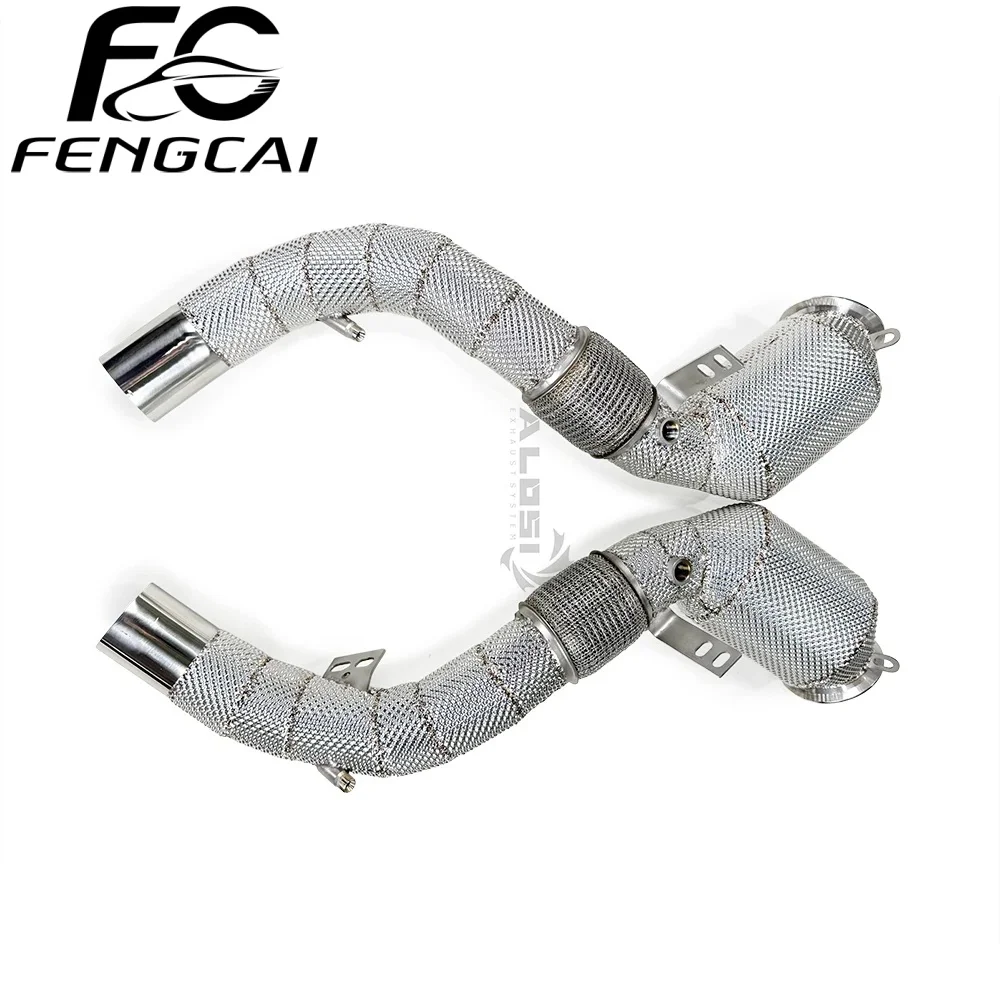 Tubo de escape de alta qualidade for2016-2021BMW X6M F86 4.4T tubo de escape de aço inoxidável conversor catalítico proteção térmica retrofit