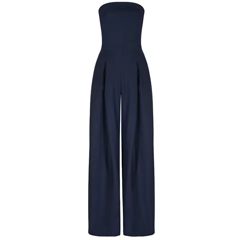 Navy Strapless Jumpsuit