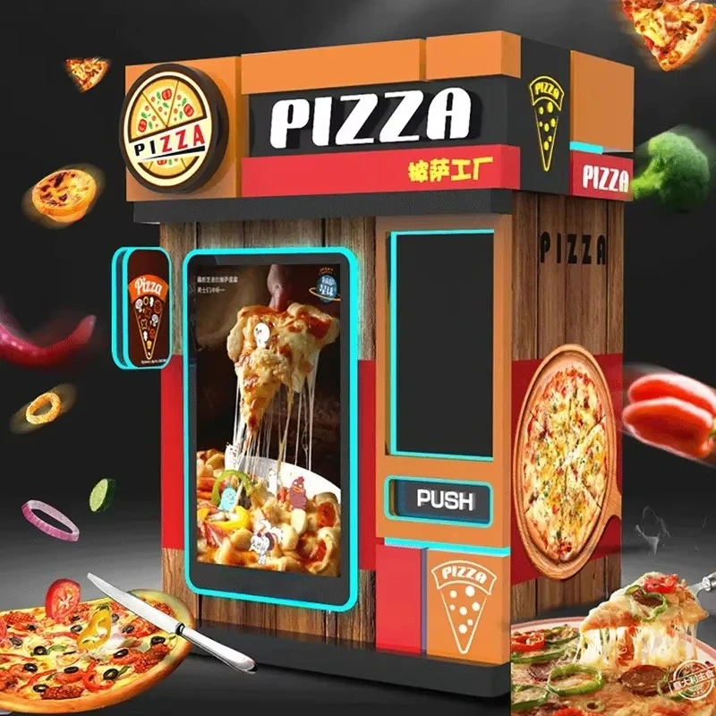 Hot Food Fully Automatic Smart Touch Screen Pizza Vending Machine 24 Hours Food Vending Machine for Sale High Quality