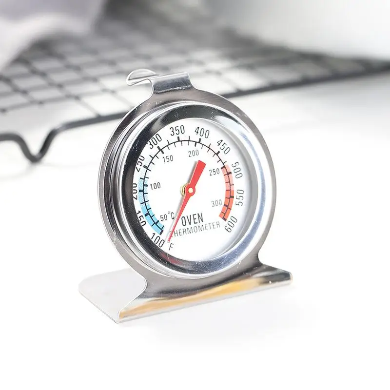 Stainless Steel Oven Thermograph 300°C Stand Up Temperature Meter Mini Dial for Baking Bread Meat Cakes in Home