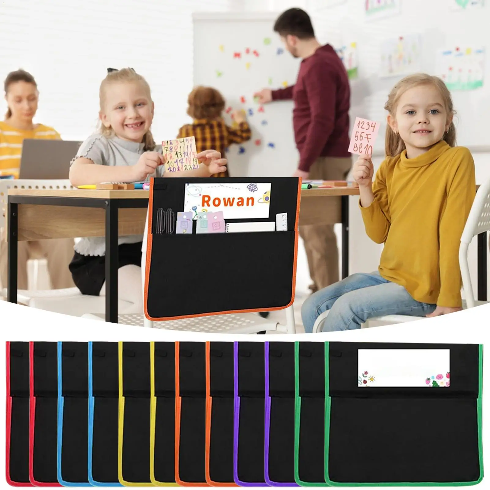 school-seat-chair-storage-pocket-chair-back-buddy-organizer-pockets-with-label-slot-multiple-pockets-for-school-home-classroom