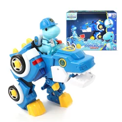 Big Super Dino ABS Deformation Car to Dinosaur  Toys Action Figures SuperDino Transformation Mecha Police Car/Rescue Plane Toy