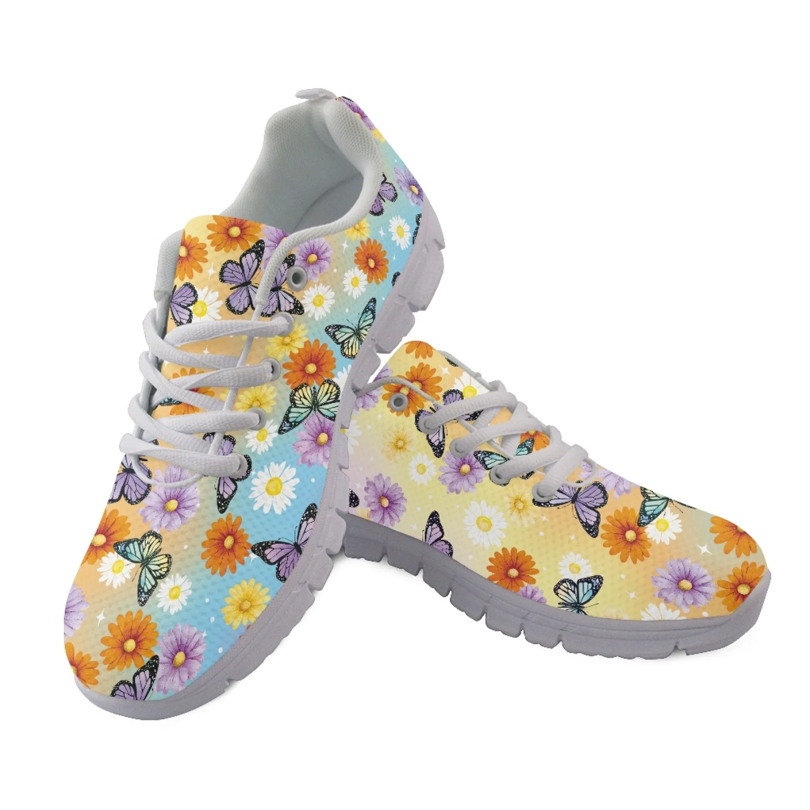 Coloranimal Butterfly Flower Dream Womens Athletic Walking Sneakers Casual Breathable Women Running Walking Shoes for Camping