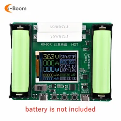 Dual Channel 18650 Battery Capacity Internal Resistance Tester Automatic Charging And Discharging Module Type-C Interface Tester