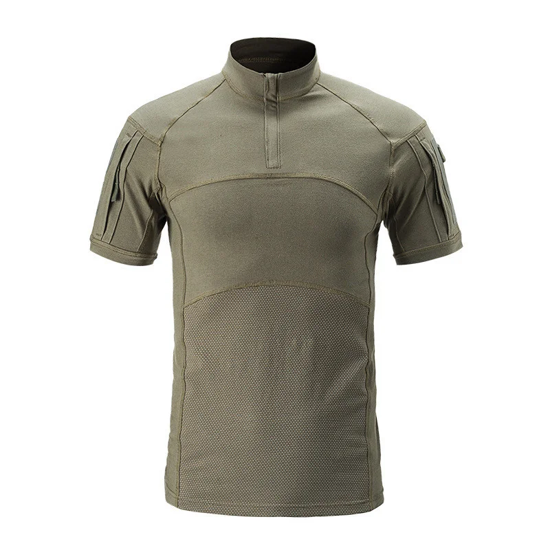 

Outdoor Men Sports Camouflage Fast Dry Breathable T-shirt Summer Riding Camping Climbing Army Training Pullover Tactical T Shirt