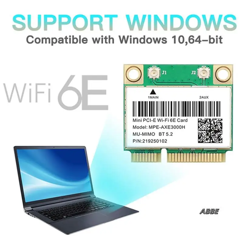 

Беспроводная карта Wi-Fi 6E AX210 Mini PCIE Wi-Fi Card Mini PCI-E Wi-Fi 6E Card Mini PCIE Wi-Fi адаптер