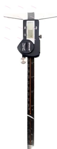 Double hook digital display depth ruler 0-150-200-300mm double groove digital display depth ruler with hook ruler