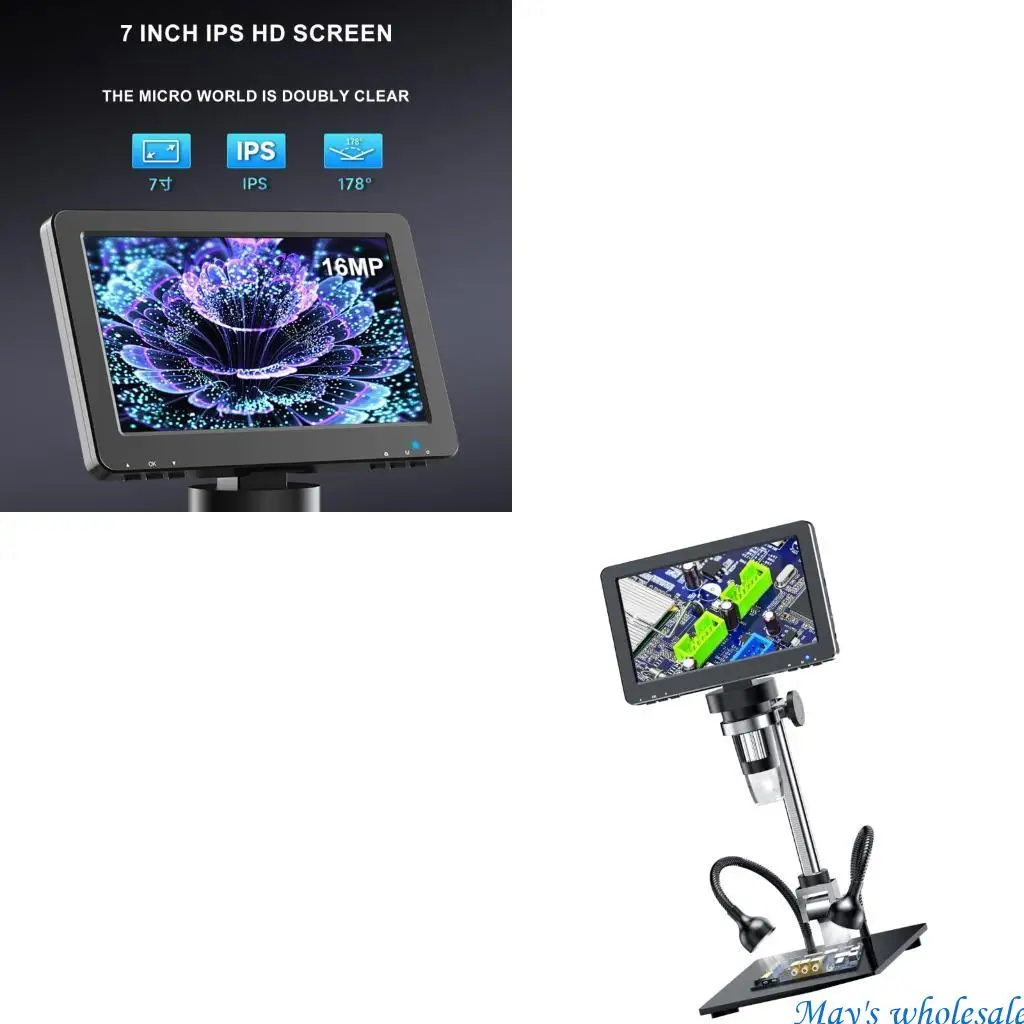 Practical 7Inch Screen Digital Microscope for Soldering and Inspection Tasks 448A