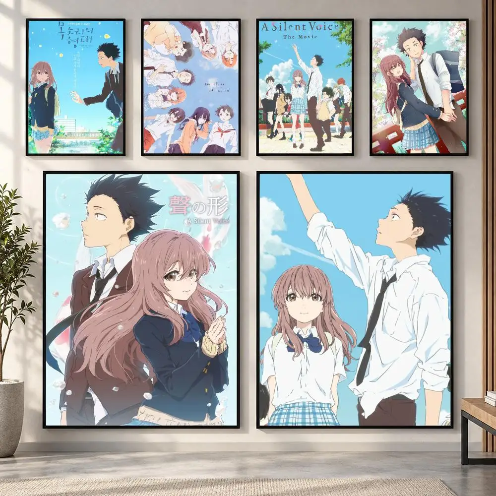 A Silent Voice Poster HD art sticky wall waterproof home living room bedroom bar aesthetic decoration