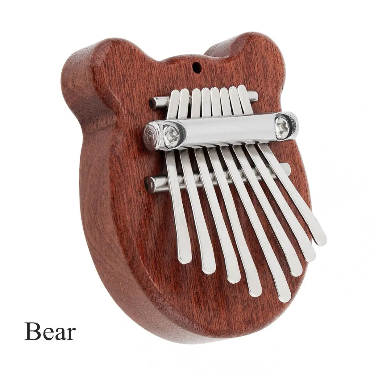 Mini 8 Key Kalimba Sapele Wood Thumb Piano Bear Heart Cat Shape Mbira Musical Instrument