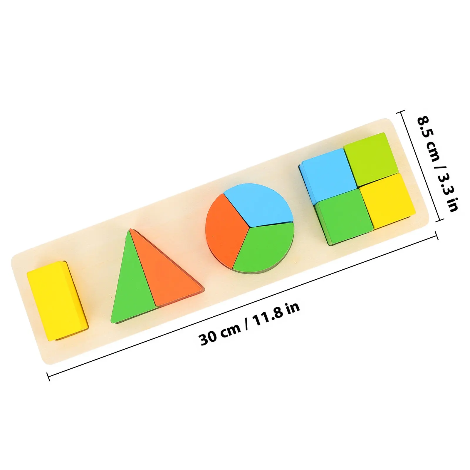 1Set Geometric Matching Wood Block Shape Learning Puzzle Early Education Plaything Enhance Memory Reaction Problem Solving