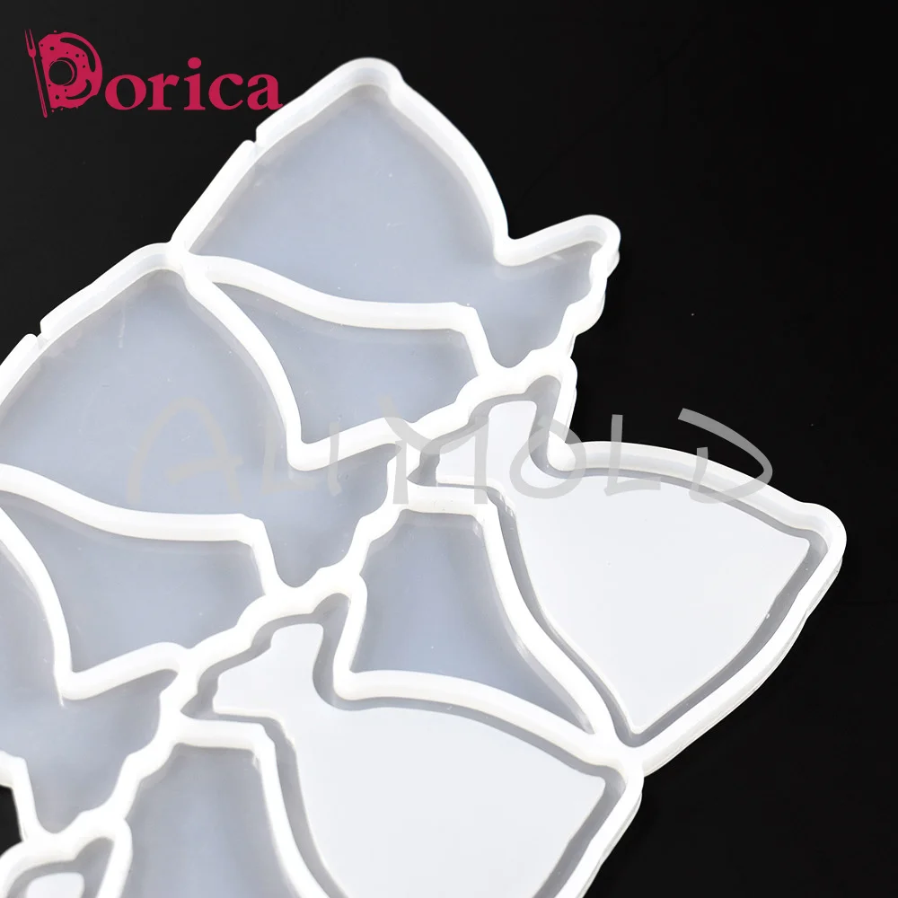 Dorica Christmas Gift Design Lollipop Epoxy Mold Chocolate Cake Resin Silicone Mould Cake Decorating Tools Fondant Bakeware