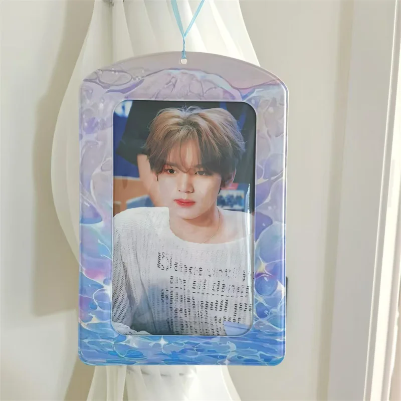 KPOP A4 Poster Portrait Idol Photo Card Holder Decorative Frame Book Bag Hanging Jumbo Postcard Card Storage Set 21*30cm Photo