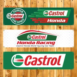 60X240cm Castrols Motor Oil Flag Banners Diesel Fuel Petrol Flag Banners Garage Car Tapestry Flag Garage Outdoor Decor