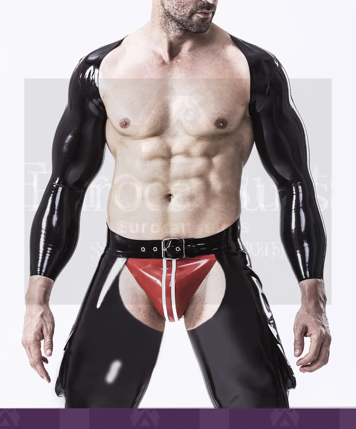 

rubber costume 100% latex latex fetish menhalf sleeves latex catsuits sexy rubber bodysuits men pants latex briefs