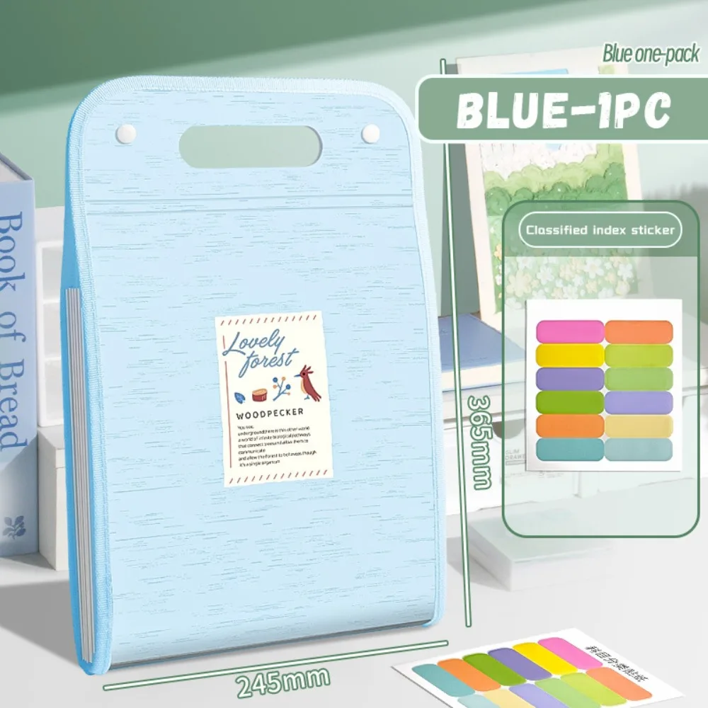 A4 File Bag 13-Layer Handheld Test Paper Storage Folder Classification Large Capacity Document Storage Case Students