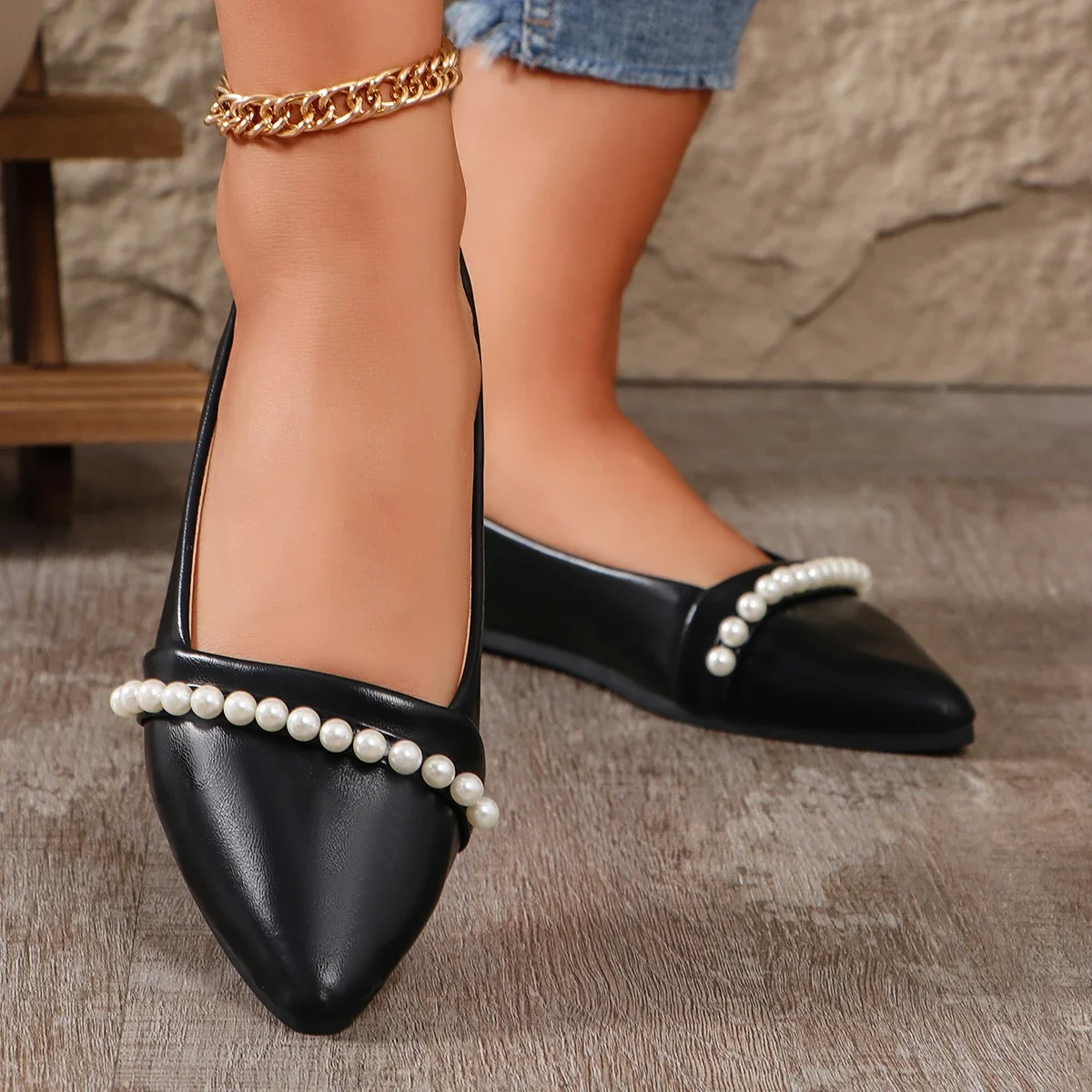 2024 New Summer Women Flats Breathable Comfortable Fashion Solid Color Flat Shoes Casual Pointed Toe Loafers Size 36-43