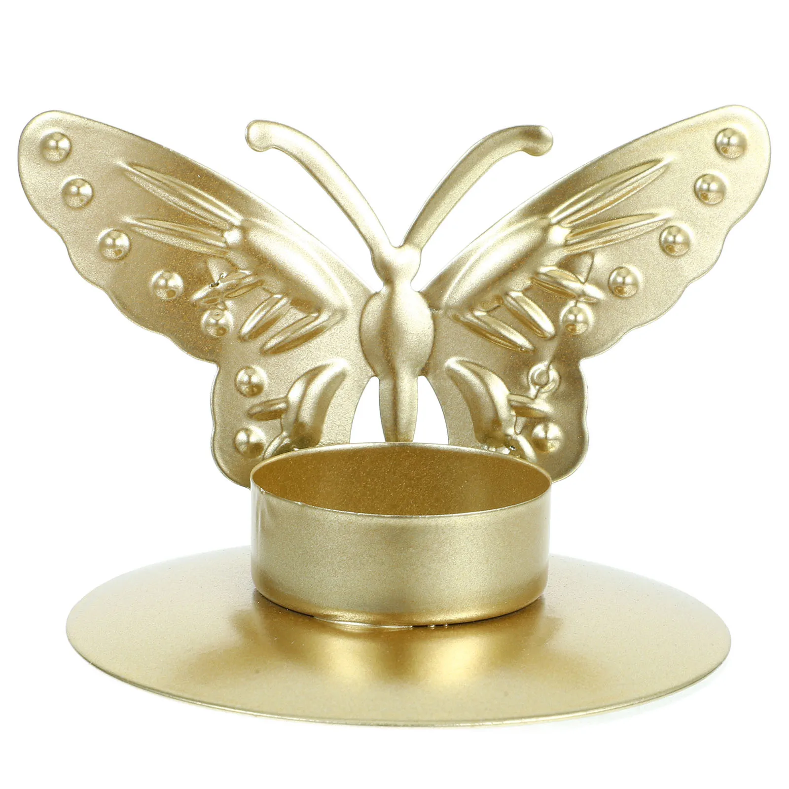 

1pc Butterfly Iron Holder Vintage Metal Tabletop Decorative Stand For Home Wedding Party Desktop Tealight Holder