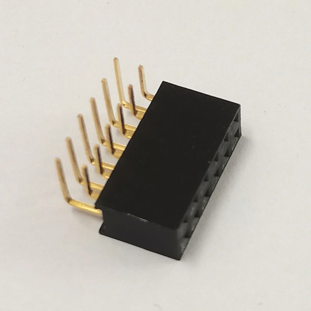 2,54 mm Rastermaß, zweireihige, rechtwinklige Buchsenleiste, 90-Grad-Biegestift-Steckverbinder, 2x2P/3/4/5/6/7/8/9/10/12/20/40P PCB-Buchse – Detail 10