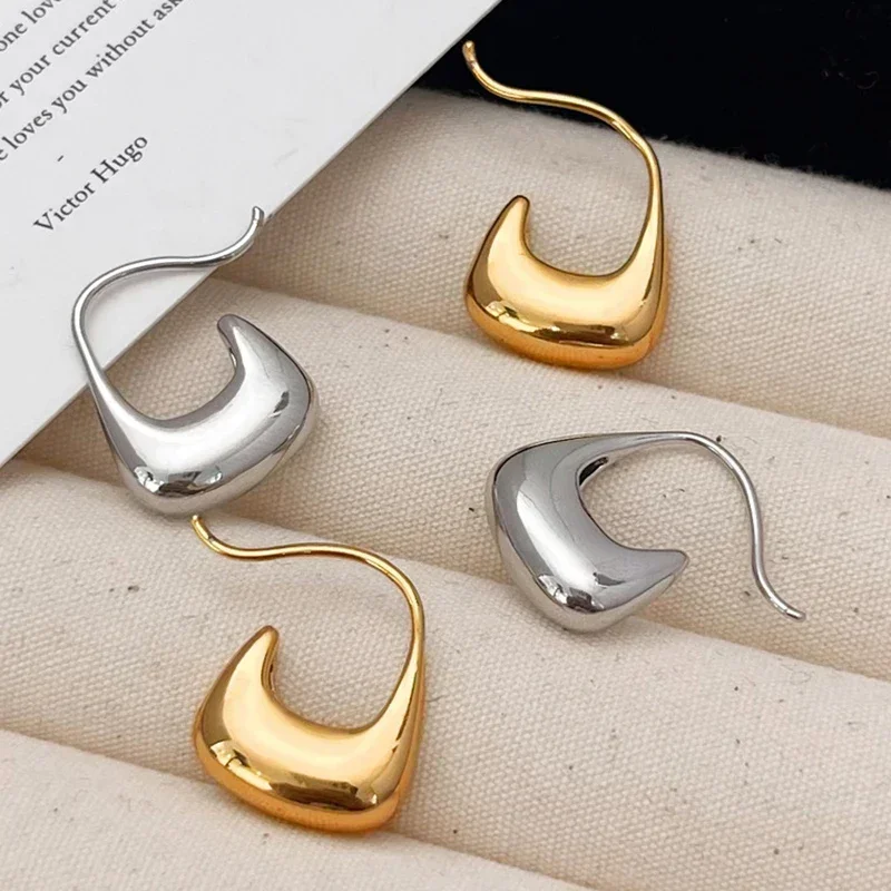 

Real 925 Sterling Silver Minimalist Handbag Stud Earrings for Women Trendy 18K Gold Fine Jewelry Geometric Accessories