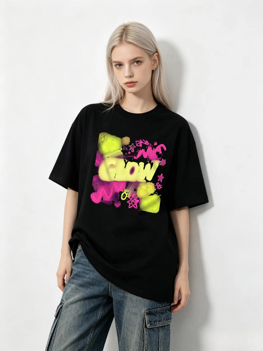 Camisetas de Verano para Mujer, Tejido Cupro, Tecnología de Aplicación de Etiquetas Cosidas, Elemento de Rendimiento, Innovación de Moda, Tejido Transpirable