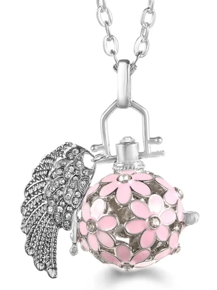 Carillon du mexique hibou croix grossesse Bola appelant collier strass ailes d'ange aromathérapie diffuseur médaillons parfum Cage pendentif