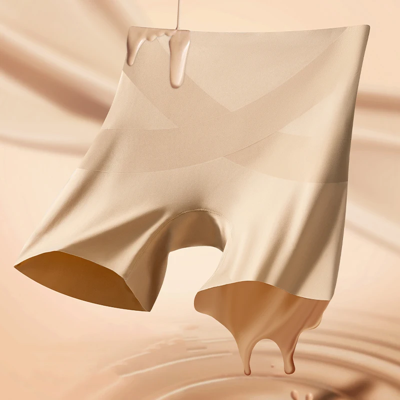 سلس سلامة سراويل قصيرة الصيف النساء حجم كبير الملاكمين الإناث مكافحة فرك سلامة السراويل السراويل سراويل عالية الخصر الملابس الداخلية M-5XL #1