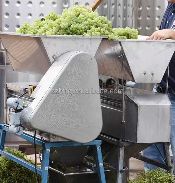 Máquina de remoção de haste de uva para fabricação de vinho, triturador de uva, destemmer