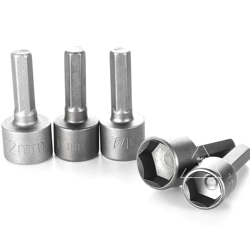 XMSJ 14 قطعة مسدس رأس المفك مثقاب الخشب المقبس مفك وجع مجموعة مثقاب الخشب محول لأداة مقبض مفك البراغي الكهربائية