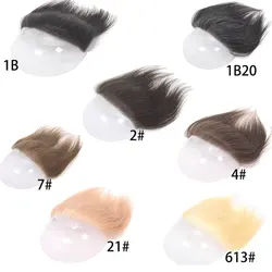 Frontal Hairpiece For Women Human Hair Extensions Forehead Hairline PU Skin Toppers Hair Replacement Toupee For Men