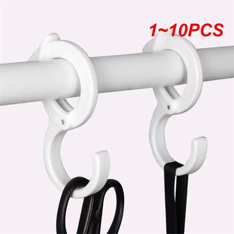 Ring Buckle Railing Abs Home Hook Hanger Coat Hat Tie Hanging Storage Organizer Hook S-shaped Plastic Snap Ring