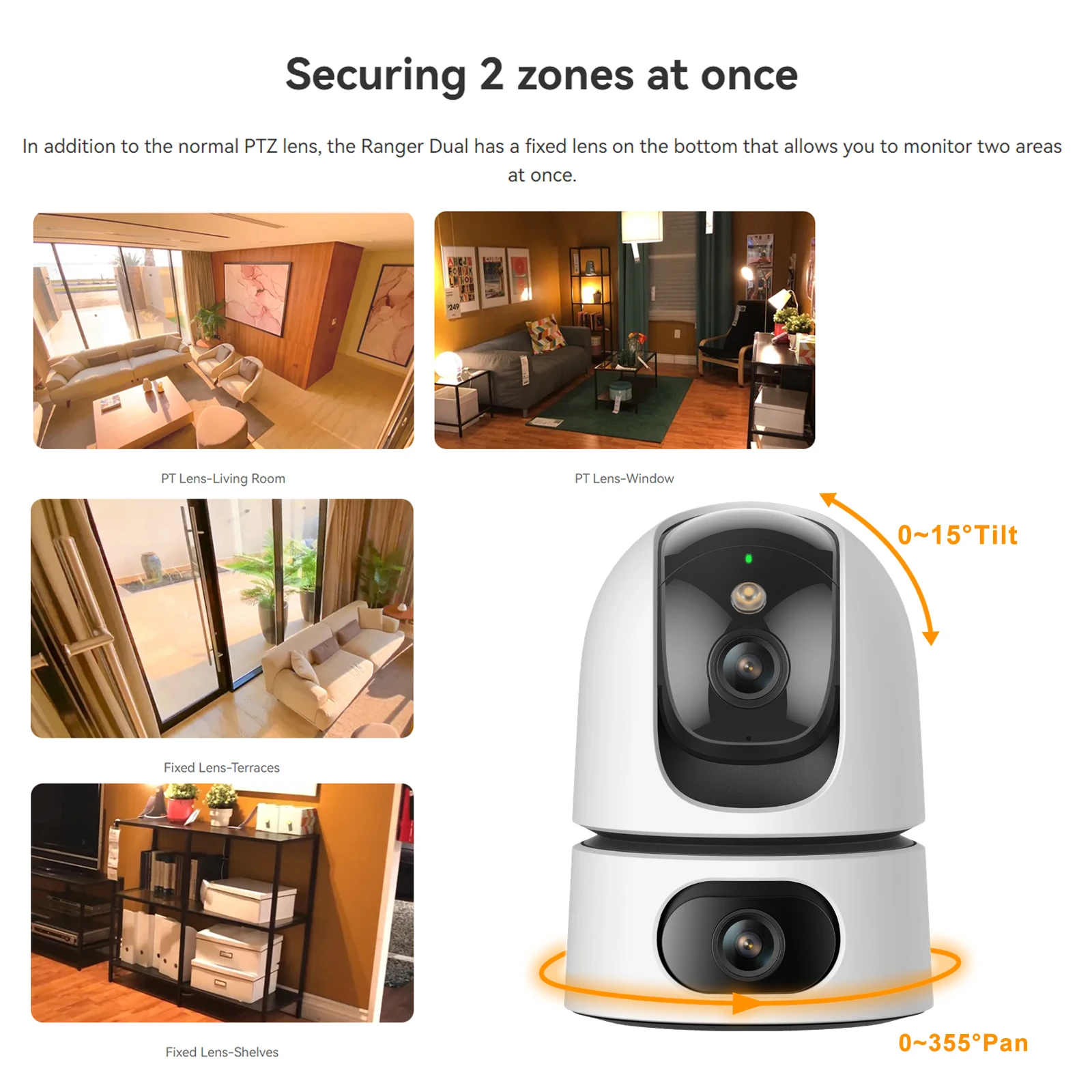 IMOU WIFI IP 10MP Camera Ranger Dual Indoor AI Human & Pet Detection Smart Color Night Vision PT Surveillance Cameras