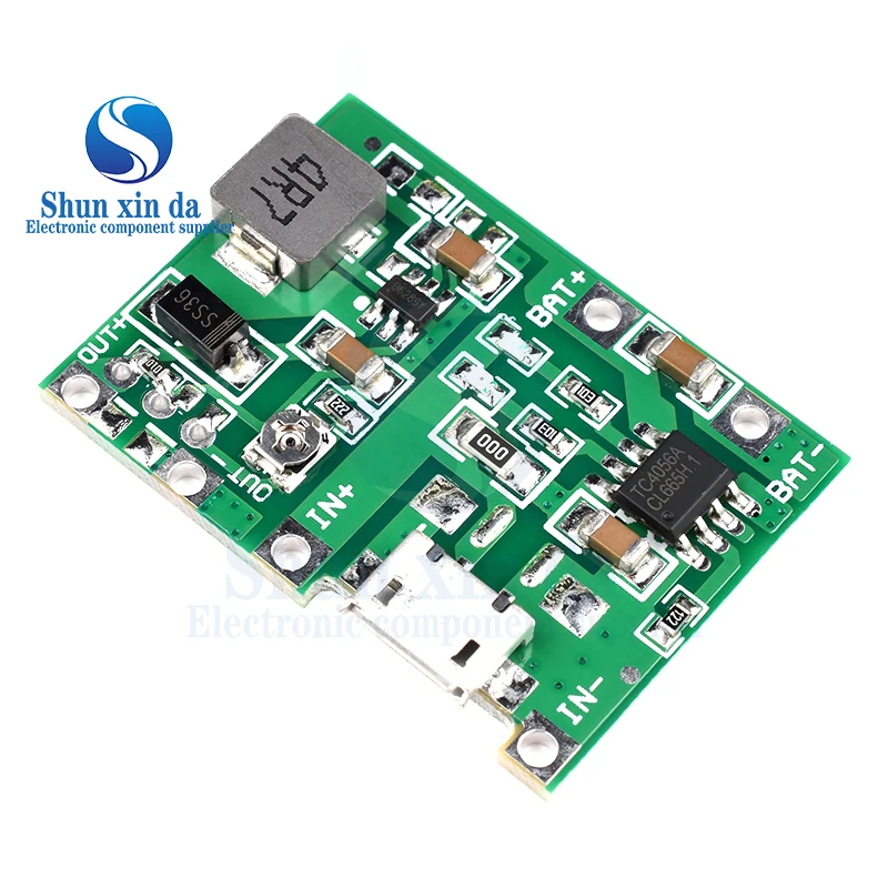 NEW Lithium Li-ion 18650 3.7V 4.2V Battery Charger Board DC-DC Step Up Boost Module TP4056 DIY Kit Parts For arduino