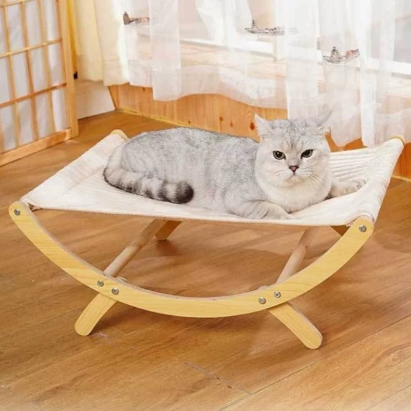 

# Bed Eco-Friendly Print Linen Cloth Pet Bed With Memory Foam Wood Custom Packing