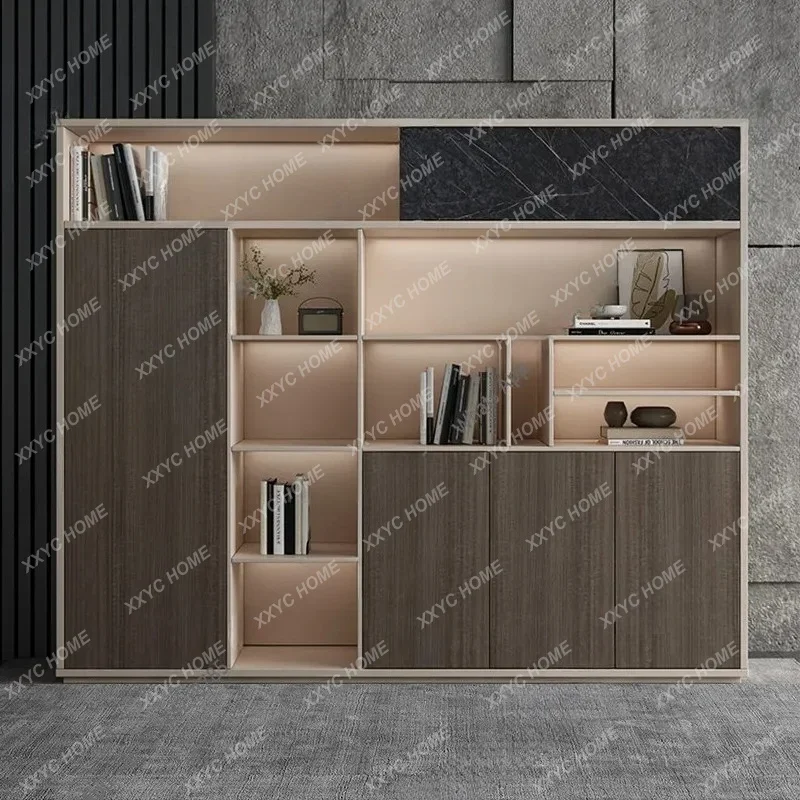 M32 Document Cabinet Boss Bookcase Wooden File Storage Cabinet Office Background Cabinet Office Furniture