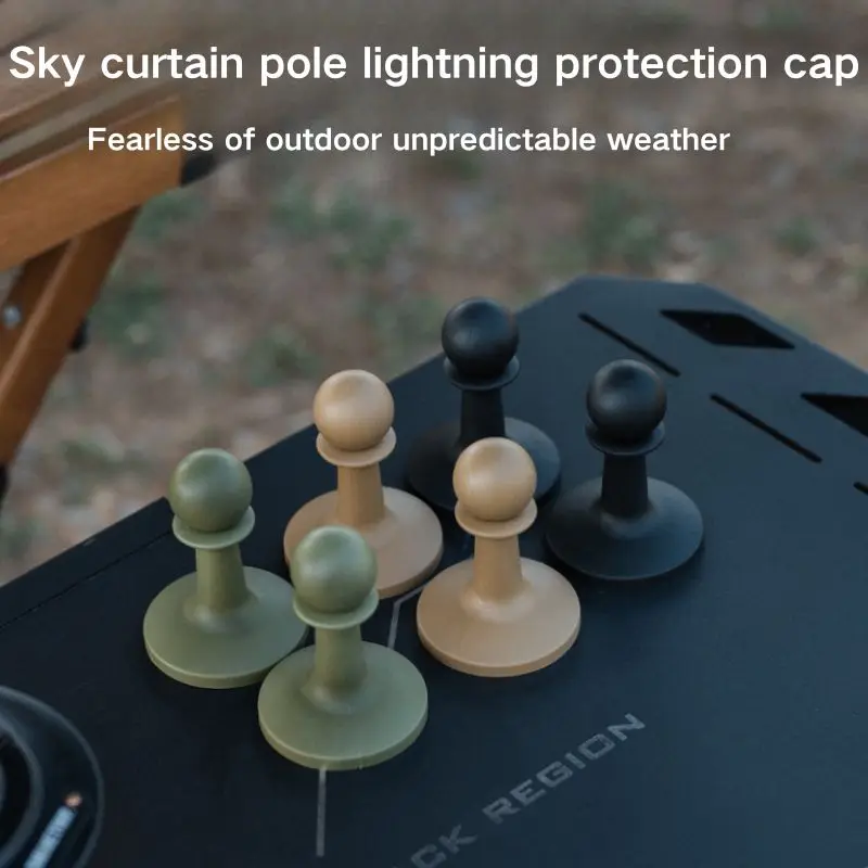 Outdoor Canopy Pole Top Pin Anti Slip Cap Anti Slip Cap Anti Falling Chess Guard Lightning Protection Cap-4PCS