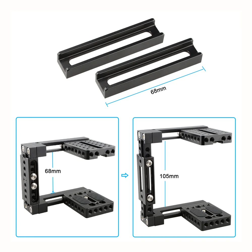 Kayulin 80D GH5 Cage Dual-use Adjustable Dslr Camera Cage For Canon 80D GH5 (Basic)