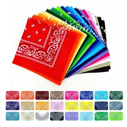 55cm Unisex Men Women Bandana Hairband Cowboy Mens Biker Sports Headwear Wrist Hairwrap Paisley Head Wrap Square Scarf