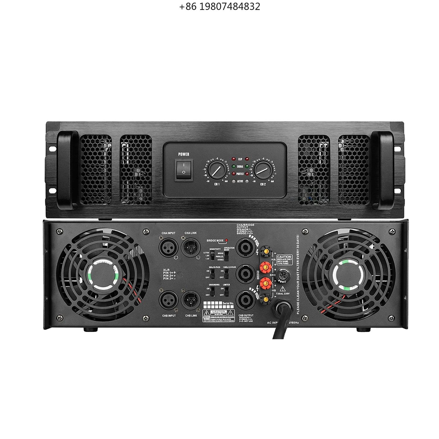 

Metal Shell for Audio Outdoor Dj Subwoofer OEM Wholesale 2Channel Class H 2000W Professional Audio Power Amplifier
