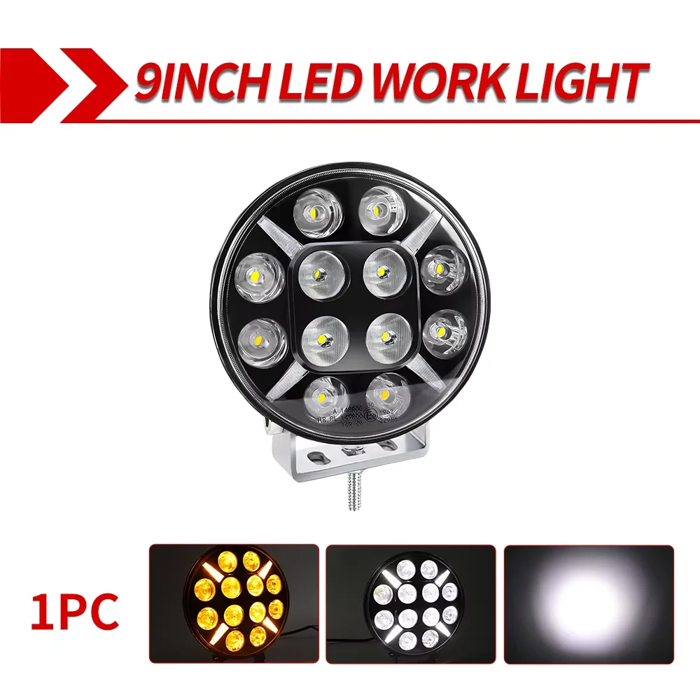 1/2 Stuks 7 Inch/9 Inch Ronde 120W Led Verlichting 12V 24V Geel Wit Led drl Off Road Mistlamp Voor Vrachtwagen 4X4 4WD Auto Accessoires