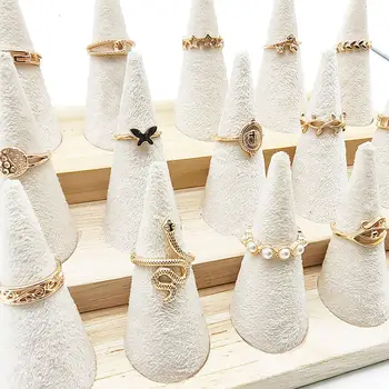 30枚/包 混款珍珠銀色戒指 動物蛇鏈鏤空葉子派對飾品 女孩愛心蝴蝶花朵禮物 8 最佳銷售 禮物籃 - №6