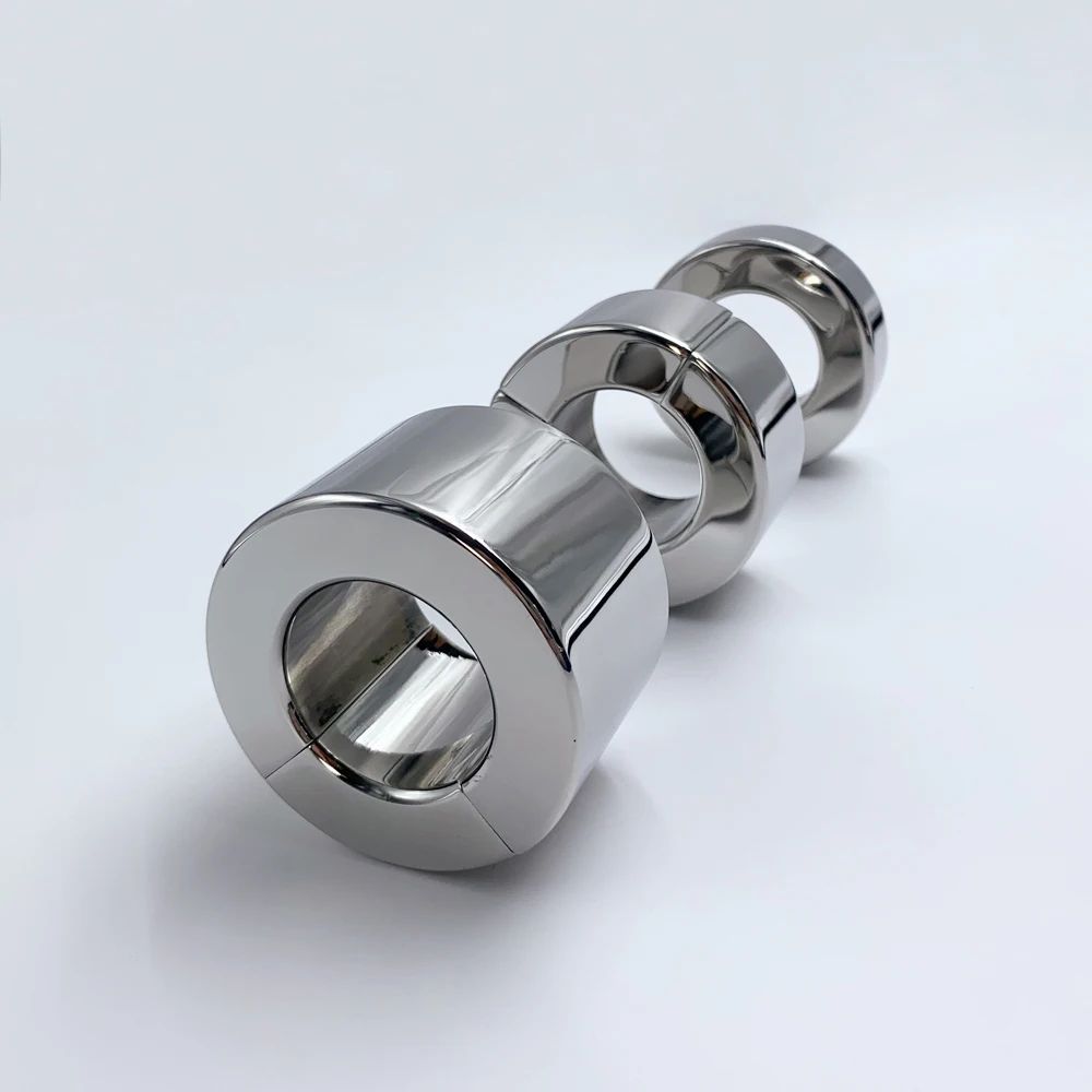Metal Magnet Penis Rings Scrotum Weights Dick Exercise Bondage Male Sex Toys Time-Lapse Penis Rings - view 3