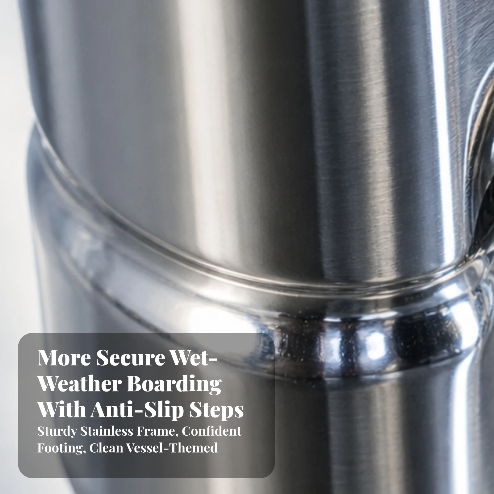 Boarding Ladder Stainless Steel Boat Ladder with Handrails Retractable Extendable for Yacht Owners, Boats, Yachts