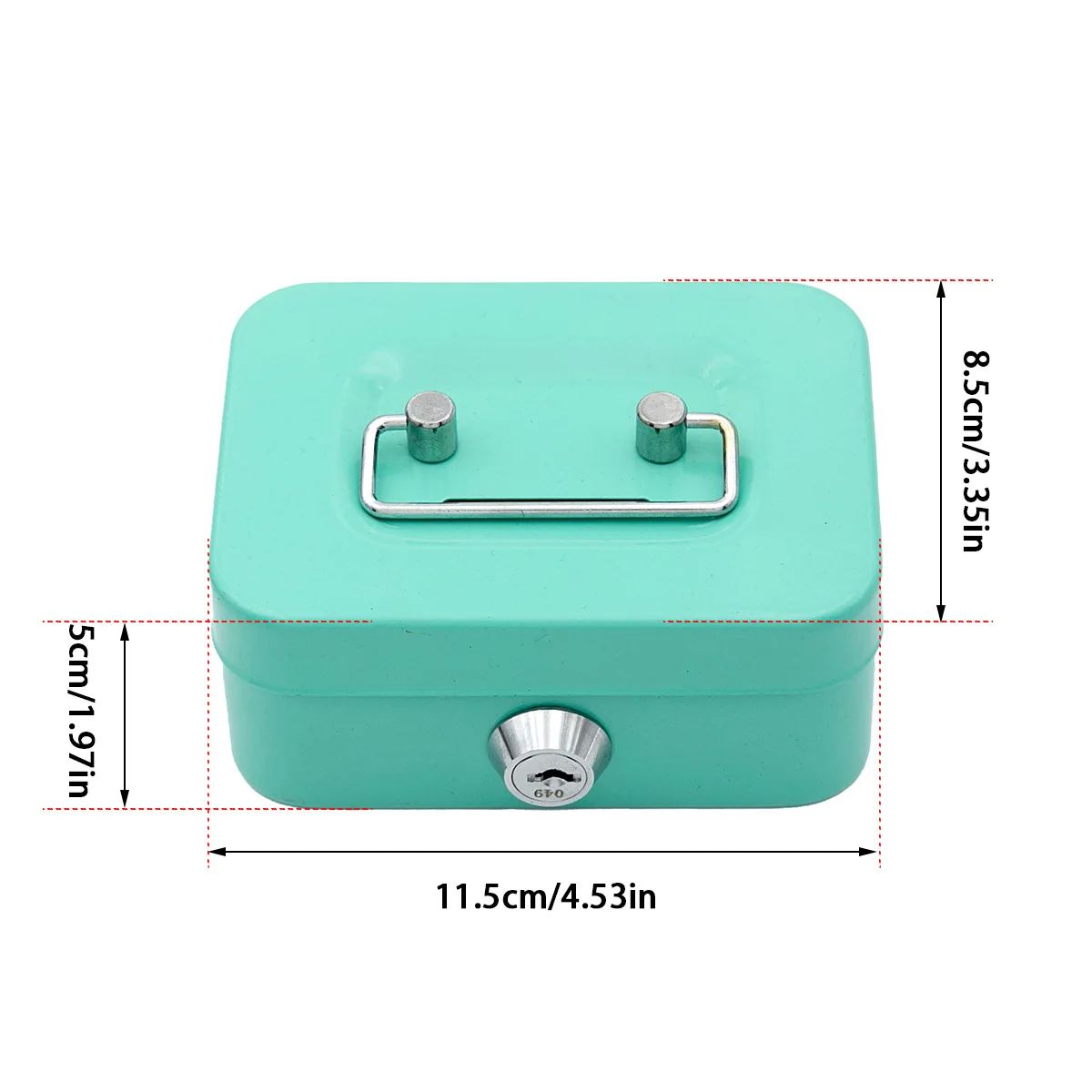 Mini caja de Metal para efectivo, caja de seguridad para cambio de dinero, moneda portátil para niños con cerradura, almacenamiento, tanque de dinero, regalo para niños