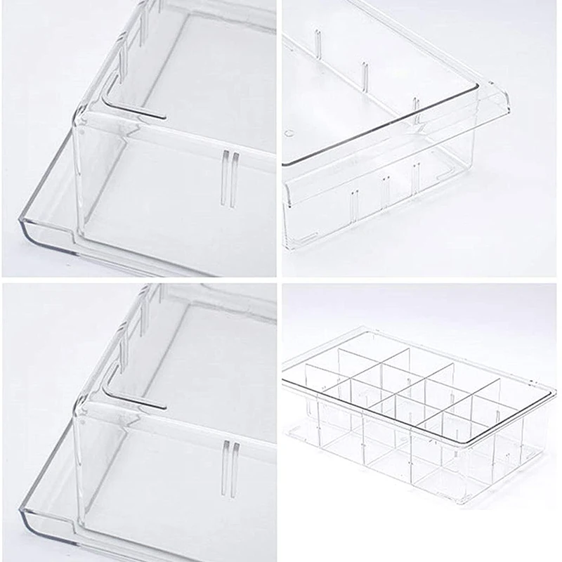 Transparent Pet Refrigerator Storage Freshness Drawer Box Vegetable And Fruit Spice Storage Durable And Easy To Clean Meal Kitch