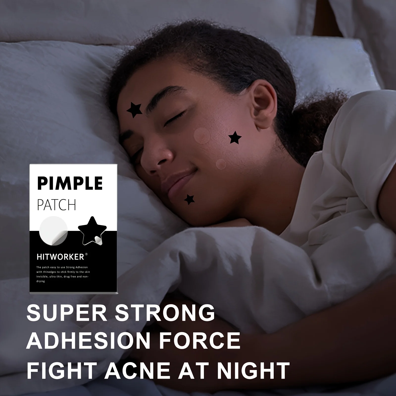 380pcs Light Beige Spot Cover Patches, Star & Round Facial Stickers, Dark-Themed Beauty Dots, Fragrance-Free Everyday Face Acces